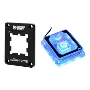 Alphacool Eisblock Aurora XP3 Light CPU Water Block and Thermal Grizzly AM5 Contact Sealing Frame Bundle, Plexi