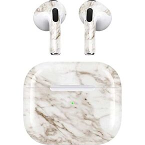 Skinit Skinit Audio Audio Skin متوافق مع Apple Airpods (3rd Gen ، 2021) - Skinit في الأصل تصميم رخامي Taupe