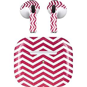 Skinit Decal Audio Skin Compatible with Apple AirPods (3rd Gen, 2021) - Skinit Originally Designed Pink Chevron Design