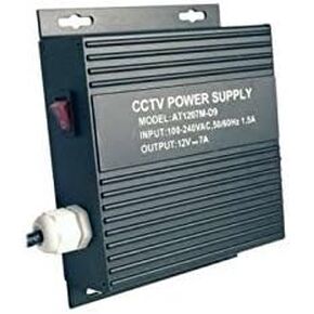 DV-AT1207M-D09 9 PORT PTC محمية جدار الجدار إمدادات الطاقة 12V DC 7AMP