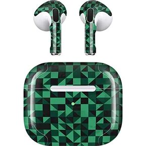 Skinit Decal Audio Skin Compatible with Apple AirPods (3rd Gen, 2021) - Skinit Originally Designed Black & Green Design