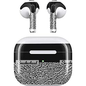Skinit Skinit Audio Audio Skiner مع Apple Airpods (3rd Gen ، 2021) - Skinit مصمم في الأصل تصميم حذاء رياضة للطباعة الأسود