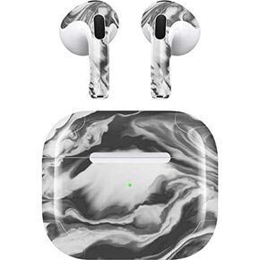 Skinit Decal Audio Skin Compatible with Apple AirPods (3rd Gen, 2021) - Skinit Originally Designed Grey Marble Ink Design
