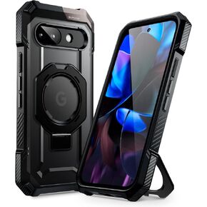 SUPCASE for Google Pixel 9A Case with Stand (Unicorn Beetle Grip), [Compatible with MagSafe] [Military-Grade Protection] Heavy Duty Magnetic Phone Case for Pixel 9A 2025, Black