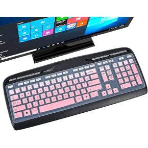 Keyboard Cover for Logitech MK320 YR002/Y-R0009 Wireless Desktop Keyboard, Logitech MK330 MK335 Wireless Keyboard Protector-Rainbow