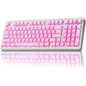 ZORNHER ZH980 Wireless Mechanical Gaming Keyboard,95% White Hot-Swappable Custom Creamy Keyboard with Number Pad,Shine Though IMD PBT Keycaps,Pre-lubed Linear Switches,RGB Backlit