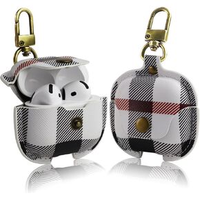 for AirPods 4 Case Cover 2024, Cute Leather Shockproof Protective Cases Compatible with AirPods 4th Generation Case for Women Men (B) in Saudi Arabia