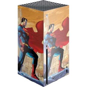 Skinit Decal Gaming Skin Compatible with Xbox Series X Console - Officially Licensed DC Comics Superman Logo Pattern Design