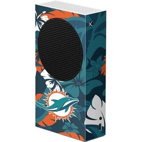 Skinit Decal Gaming Skin Compatible with Xbox Series S Console - Officially Licensed NFL Miami Dolphins Tropical Print Design