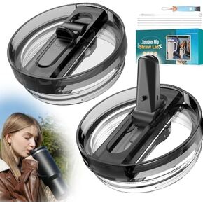 40 oz Lid Replacement for Stanley, 2 Pack Tumbler Detachable Leak Proof Flip Straw Lid Compatible with Stanley 40oz Quencher Flip Straw Tumbler, BPA-Free No Spill in Kuwait