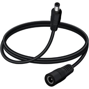DC Power Extension Cable 5.5mmx2.1mm 18AWG DC Cable Male to Female 5V 6V 9V 12V 24V 3A for Security Cameras, DVR, Router, Printer, LED Strip (Black, 3m/9.8FT)