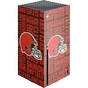Skinit Decal Gaming Skin Compatible with Xbox Series X Console - Officially Licensed NFL Cleveland Browns Tropical Print Design