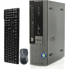 Dell OptiPlex 7010 USFF Computer Desktop PC, Intel i5 3.2GHz, 8GB Ram, 120GB SSD Drive, WiFi & Bluetooth, Wireless Keyboard and Mouse, Windows 10 Pro (Renewed)