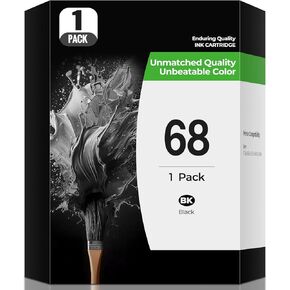 68 Ink Cartridges for Envy 6555e 6155e Ink Compatible with HP 68 Black Color Ink Cartridges Combo Pack Compatible with Envy 6552e 6555e 6155e 6152e 6558e 6552 e 6555 e Printer (1 Black, 1 Tri-Color)
