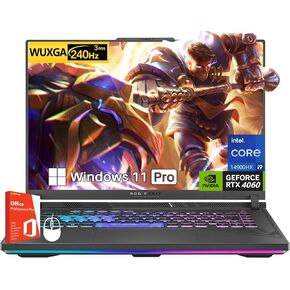 ASUS ROG Strix G16 Gaming Laptop, 16" 240Hz Display, Office Lifetime License, Intel i9-14900HX, GeForce RTX 4060, 64 GB DDR5, 4 TB SSD, Backlit KB, Wi-Fi 6E, Windows 11 Pro, w/Accessories