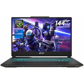 MSI Cyborg 15 Gaming Laptop, 15.6" FHD 144Hz Screen, 13th Gen Intel Core i7-13620H, NVIDIA GeForce RTX 4050, 32GB DDR5 RAM, 1TB PCIe SSD, Webcam, Backlit KB, Wi-Fi 6, Windows 11 Home, Black