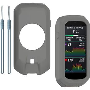 متوافق مع حالة Garmin Edge 1050 ، وغطاء حالة واقي من السيليكون- مع حماية من الدرجة العسكرية وملاءمة دقيقة (رمادية)