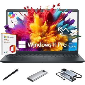 Dell Inspiration 15 3530 Laptop Computer, 15.6 FHD Anti-Glare Laptop Touchscreen, Lifetime Microsoft Office Windows 11+Copilot AI, 13th Intel Core i5-1334U, 32GB RAM 2TB SSD, Stylus Pen, WiFi 6