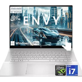 HP Envy 16" WQXGA (2560 x 16 00) Touchscreen Laptop | Intel Core i7-13700H | Dedicated NVIDIA GeForce RTX 4060 | 64GB RAM | 2TB PCIe | Backlit Keyboard | Windows 11 Pro | w/WOWPC Recovery USB