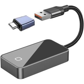 CarPlay Wireless CarPlay Adapter for iPhone for Volvo XC90 XC60 XC40 S60 V90 Accessories, Convert Wired to Wireless CarPlay Adapter, Mini Size with Extension Cable USB/Type-C, Stable Control