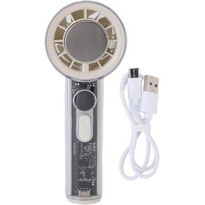 Pssopp Handheld Fan, USB Rechargeable High Speed Silent Fan with Semiconductor Ice Cooling for Office Bedroom Travel
