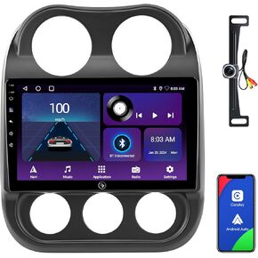 ستيريو راديو سيارة 10 بوصة لجيب باتريوت بوصلة 2010-2016 Android 13.0 مع Camera Carplay Android Auto Bluetooth Mirrorroring Touchnen GPS GPS UNTER