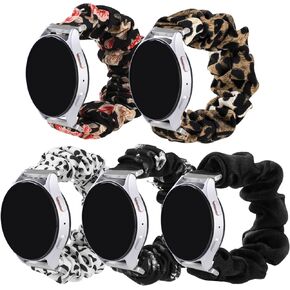 Simpeak Elastic Scrunchie Bands Compatible with Samsung Galaxy Watch 7/6/5/4 (40mm/44mm)/Galaxy Watch 3 (41mm)/Active/Active 2/Galaxy Watch 42mm, 20mm Band Bracelet Band for Women, 6.8"-8.6"