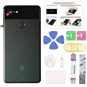 GREEN FUSION Compatible with Pixel 3 XL Back Cover Replacement, Pixel 3 XL Back Housing Door for All Carriers, Includes Repair Tools & Instruction, Black