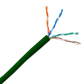 CableWholesale 1000 قدم كابل Ethernet CAT6 ، مصنفة كاملة (CMP) ، كابل Ethernet الأخضر ، 23 AWG 4 زوج من النحاس العاري الصلبة ، UTP (زوج ملتوي غير محجوز) مع Pullbox