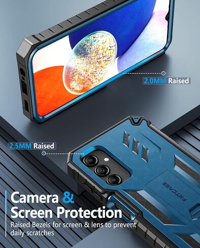 Fntcase لـ Samsung Galaxy A14-5G CASE: غطاء TPU مقاوم للصدمات مزدوج الطبقات مع Kickstand | حماية انخفاض الصف العسكري | واقي الهاتف الخليوي الثقيل - برتقالي in Kuwait