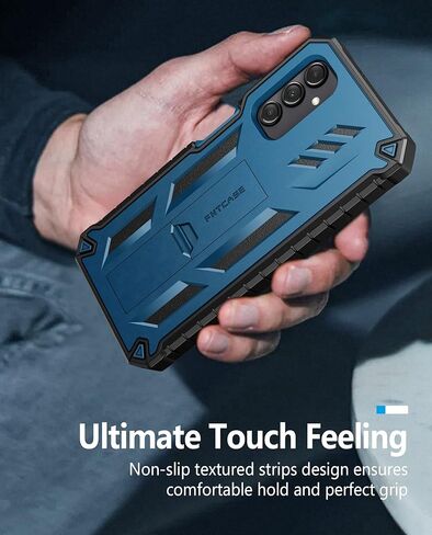 Fntcase لـ Samsung Galaxy A14-5G CASE: غطاء TPU مقاوم للصدمات مزدوج الطبقات مع Kickstand | حماية انخفاض الصف العسكري | واقي الهاتف الخليوي الثقيل - برتقالي in Kuwait