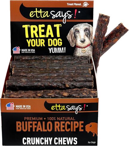 ETTA SAYS! Crunchy Dog Treats Box of 36-4.5" Beef Dog Treats - Made in The USA, Grain-Free Dog Treats, Good for Teeth, Easy to Digest in Kuwait