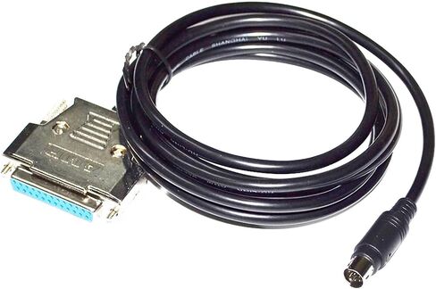D-SUB 25 PIN DB25 Female to MINI DIN 8PIN Male Adapter PLC Programming FX-20P-CADP Cable for FX0/FX2N/FX1N Series PLC(3metres) in Kuwait