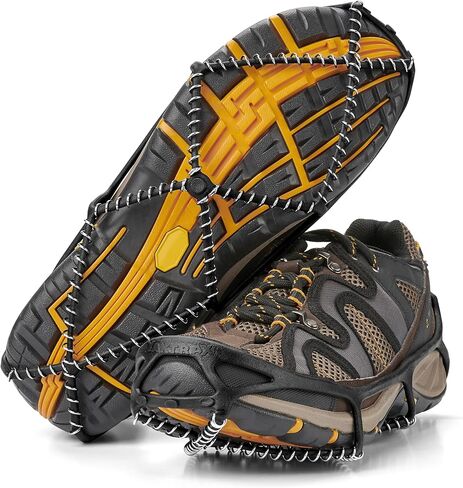مقابض YakTrax Walk Ice & Snow لأحذية المشي، وحزام مطاطي مرن ولفائف فولاذية 1.2 مم، توفر الثبات في الجليد والثلج in Kuwait