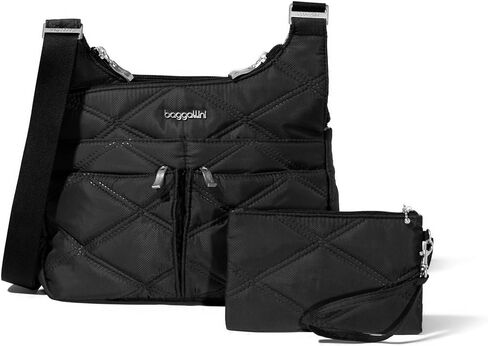 Baggallini Cross Over Crossbody Bag for Women - Lightweight Water-Resistant Travel Bag - Adjustable Strap Extar Pockets in Saudi Arabia