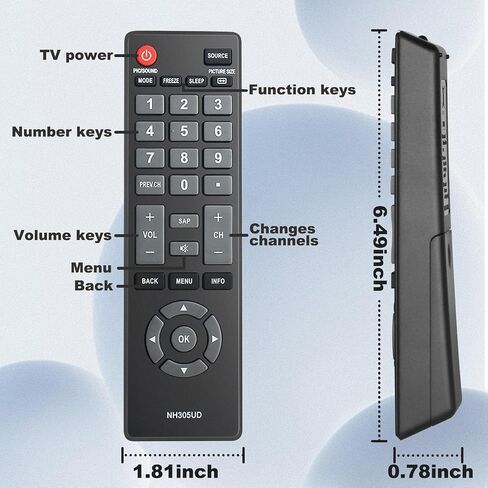 NH305UD for Emerson TV Remote, Universal Remote Control for Emerson TV LCD HDTV Models LF402EM6 LF461EM4 LF501EM4 LF501EM5F LF391EM4 LF320EM4 LF461EM4A LF290EM4 in Saudi Arabia