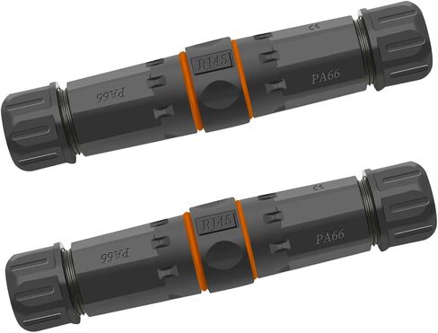 isabellee مقرنات مقاوم للماء IP68 RJ45 موصلات CAT 5/5E/6A Ethernet مقرنات للماء للحزمة الخارجية الداخلية من 2 (CAT5E/6A) in Saudi Arabia