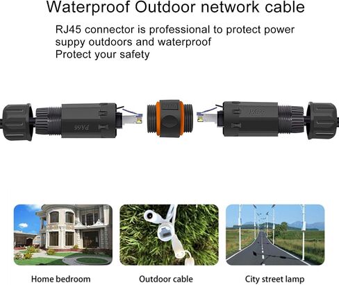 isabellee مقرنات مقاوم للماء IP68 RJ45 موصلات CAT 5/5E/6A Ethernet مقرنات للماء للحزمة الخارجية الداخلية من 2 (CAT5E/6A) in Saudi Arabia