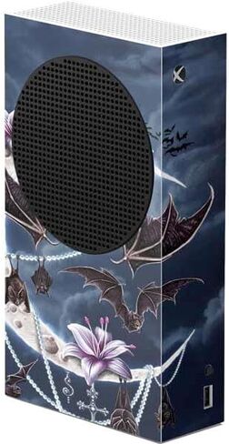 Skinit Decal Gaming Skin Compatible with Xbox Series S Console - Officially Licensed Gothic Moon with Bats and Flowers by Sarah Richter Design in Saudi Arabia