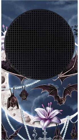 Skinit Decal Gaming Skin Compatible with Xbox Series S Console - Officially Licensed Gothic Moon with Bats and Flowers by Sarah Richter Design in Saudi Arabia