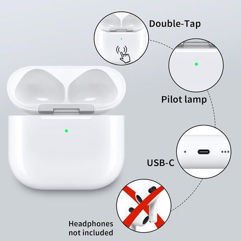 استبدال حالة الشحن اللاسلكي متوافق مع الجيل الرابع من AirPods ، لاستبدال علبة الشاحن الرابع من PODS in Kuwait