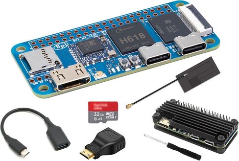 WayPonDEV Banana Pi BPI M4 Zero Allwinner H618 Linux Single Board Computer, Wireless Dual-Band Development Board, LPDDR4 4GB RAM, 32GB eMMC, ARM Mali G31 GPU for IoT Programming, Support Debian Ubuntu in Saudi Arabia