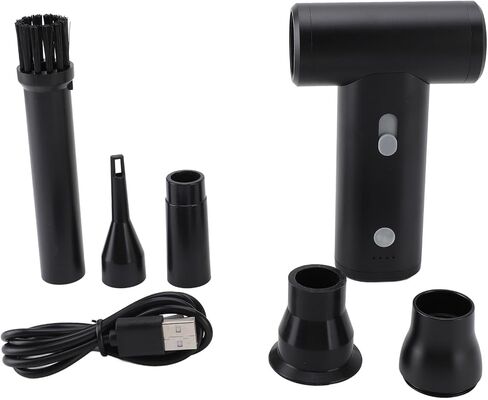 Compressed Airflow Tool 110000 RPM | Stepless Speed Regulation & 5 Nozzles | Electric Blower for Cars/Keyboards/Electronics | 4000mAh Quick Recharge in Saudi Arabia