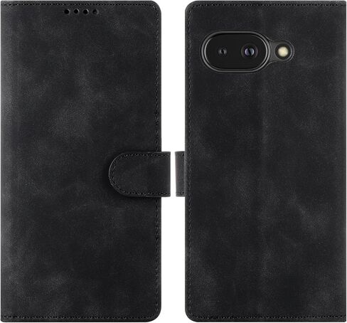 Eastcoo Flip Wallet Case لـ Google Pixel 9A ، [PU Leather+TPU Pumper] [3 فتحات بطاقة] [دالة حامل] [الإغلاق المغناطيسي] غطاء حالة وقائي مقاوم للصدمات لـ Google Pixel 9A (2025) ، أسود in Kuwait