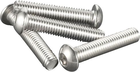 M5*25 Button Head Socket Cap Bolts Screws, carbon steel, Allen Hex Drive, Fully Machine Thread, Bright Finish, Pack of 50，Black in Kuwait