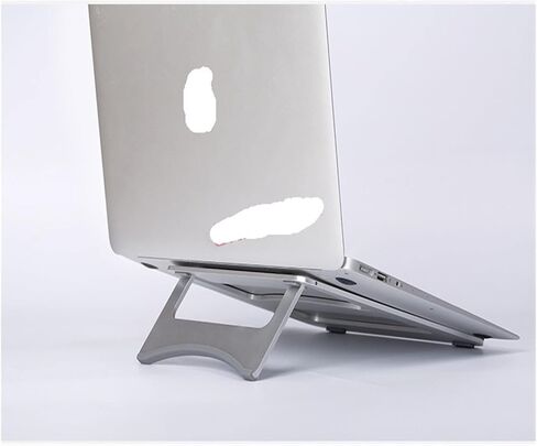 Portable Aluminum Alloy Laptop Holder Cooling Stand Foldable Ergonomic Tablet PC/Notebook/Smartphone Stand SAL05(Silver) in Saudi Arabia