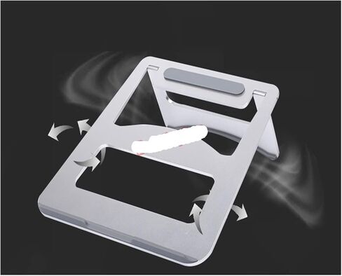 Portable Aluminum Alloy Laptop Holder Cooling Stand Foldable Ergonomic Tablet PC/Notebook/Smartphone Stand SAL05(Silver) in Saudi Arabia