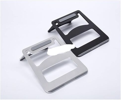 Portable Aluminum Alloy Laptop Holder Cooling Stand Foldable Ergonomic Tablet PC/Notebook/Smartphone Stand SAL05(Silver) in Saudi Arabia