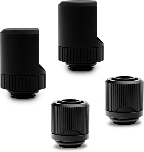 EKWB EK-Quantum Torque STC-10/13 Compression and 90 Degree Angled Rotary Fitting Set, Black, 2-Pack in Saudi Arabia