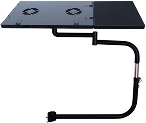 BL OK031 Full Motion Chair Clamping Keyboard Holder Laptop Desk Mouse Pad Notebook Stand with Fan for Comfortable Office AndGame(Black) in Saudi Arabia